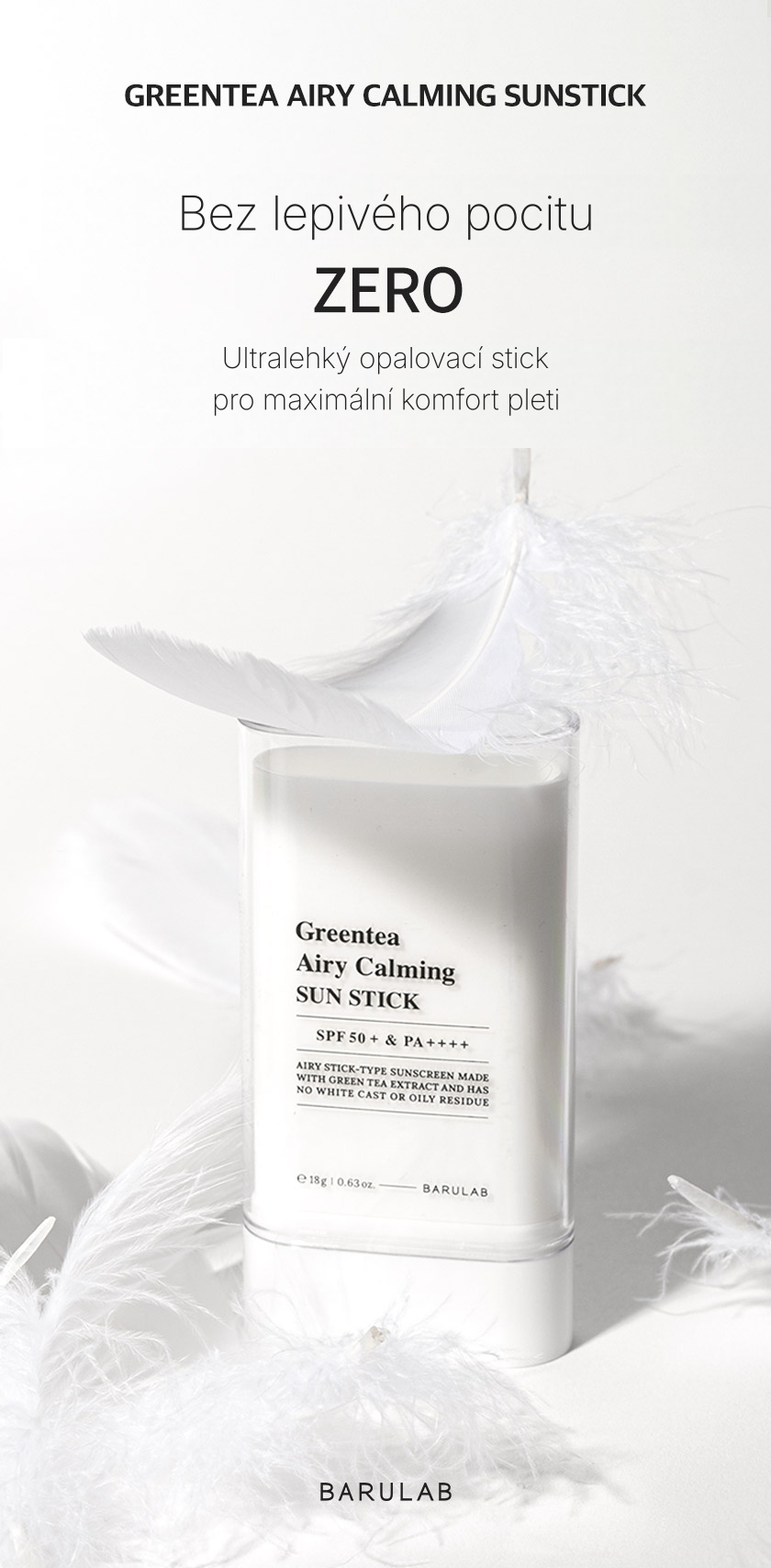 1.0. Detailed Page BARULAB Greentea Airy Calming Sun Stick